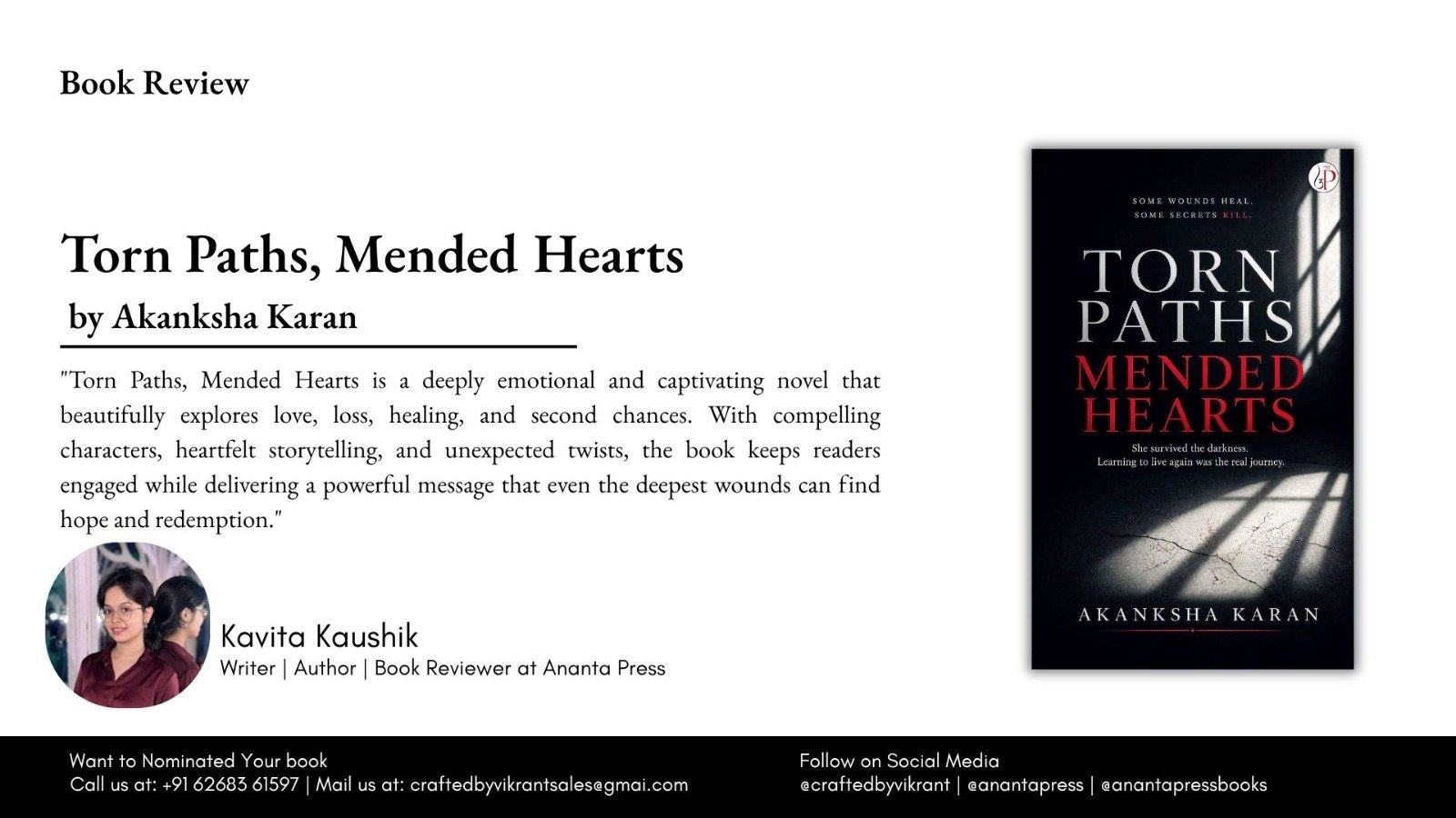 Torn Paths, Mended Hearts, by Akanksha Karan
